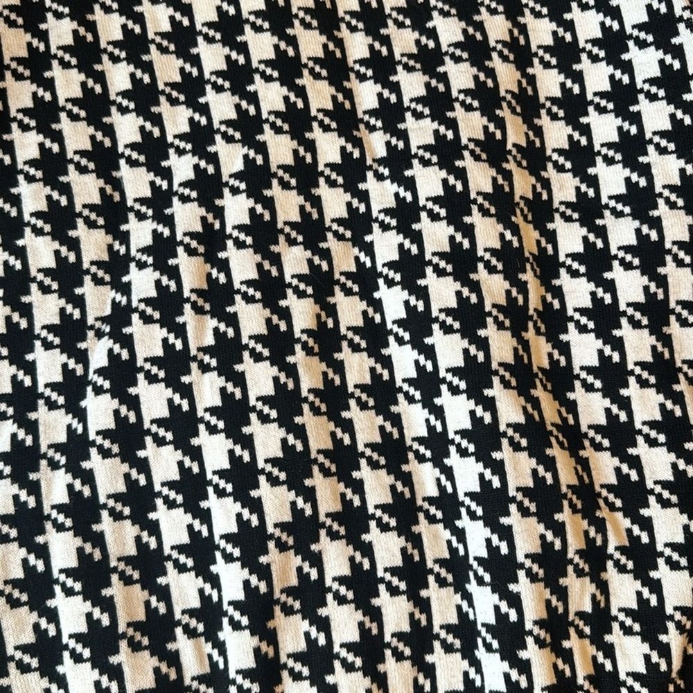 Vtg liola houndstooth cardigan button up long sleeve ladies wool Cotton size M - Picture 11 of 11